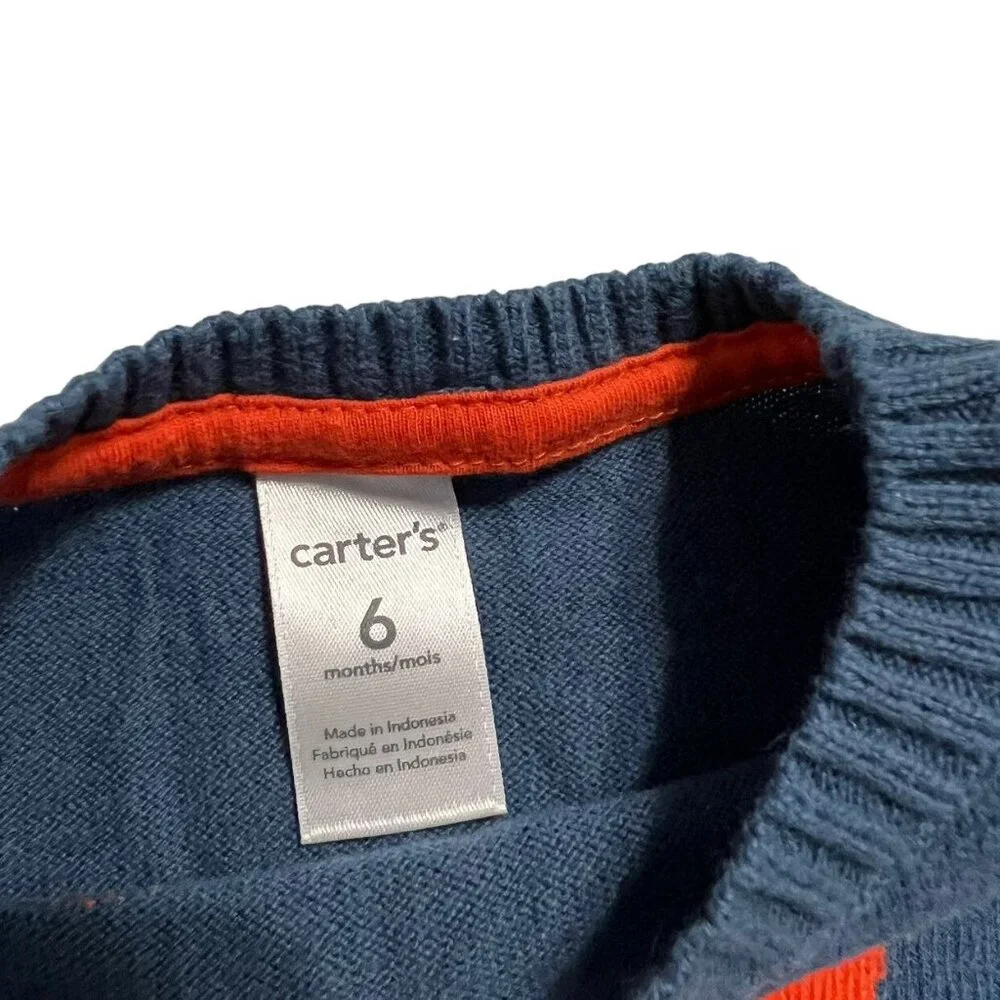 Carter's 6m Fox Sweater & Striped Pants Set